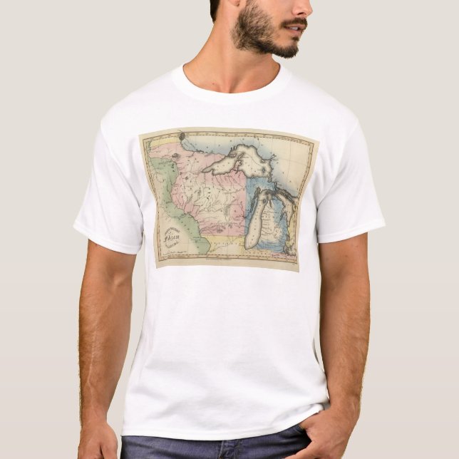 NordWestern und Michigan-Gebiete T-Shirt (Vorderseite)