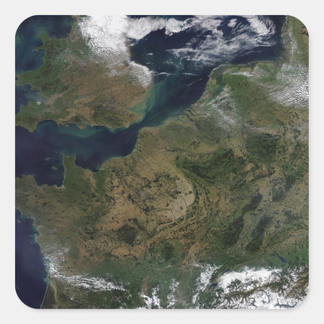 Nordwesteuropa Quadratischer Aufkleber (Vorderseite)