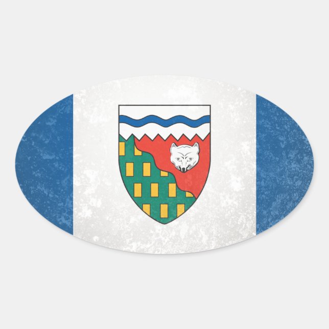 Nordwestgebiete Ovaler Aufkleber (Vorderseite)