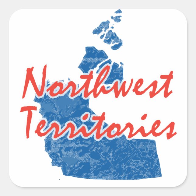 Nordwestgebiete Quadratischer Aufkleber (Vorderseite)
