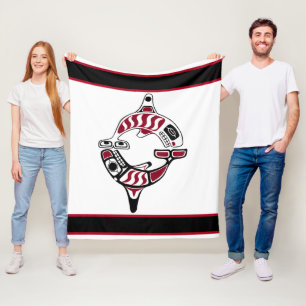 Nordwestküsten-Killerwal-Decke Fleecedecke