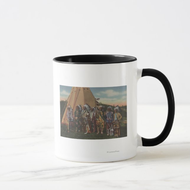 Nordwestliche Amerikanische Ureinwohner - Reihe in Tasse (Rechts)
