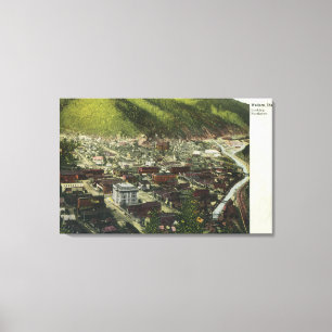 Nordwestliche Luftaufnahme von TownWallace, Leinwanddruck