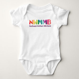 Nordwestmuttermilch-Bank-buntes Logo-Baby-T-Shirt Baby Strampler