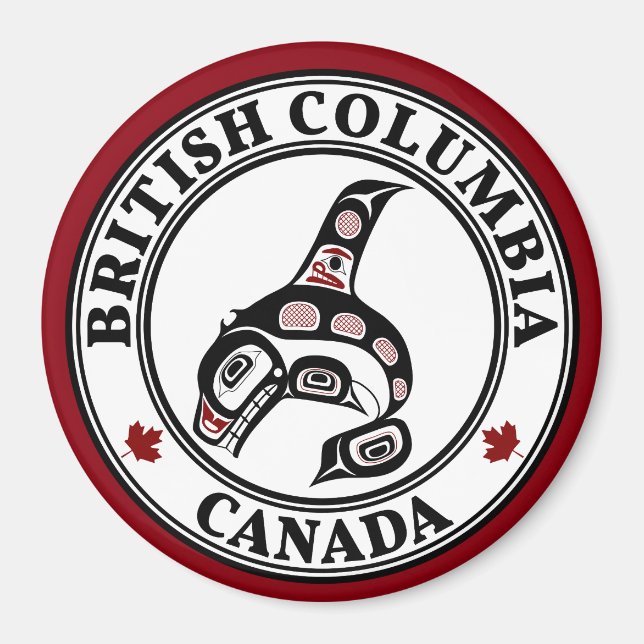 Nordwestpazifikküste Haida art Killer Wal BC Magnet (Vorne)