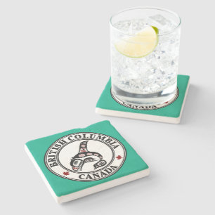 Nordwestpazifikküste Haida Art Killer Whale Steinuntersetzer