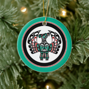 Nordwestpazifikküste Haida art Thunderbird Keramik Ornament