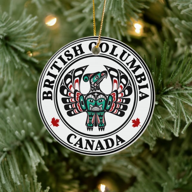 Nordwestpazifikküste Haida art Thunderbird Keramik Ornament (Baum)