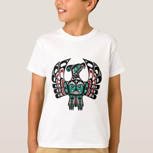 Nordwestpazifikküste Haida art Thunderbird T-Shirt (Vorderseite)