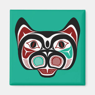 Nordwestpazifikküste Haida Kitty Magnet