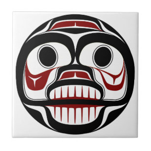 Nordwestpazifikküste Haida Wüstenschädel Fliese