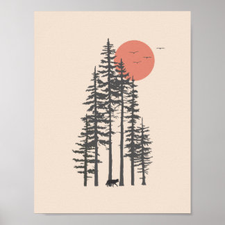 Nordwestwand des Pazifiks Poster