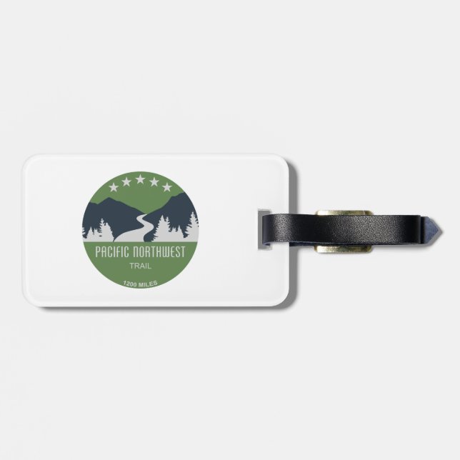 Nordwestweg Pazifik Gepäckanhänger (Rückseite horizontal)