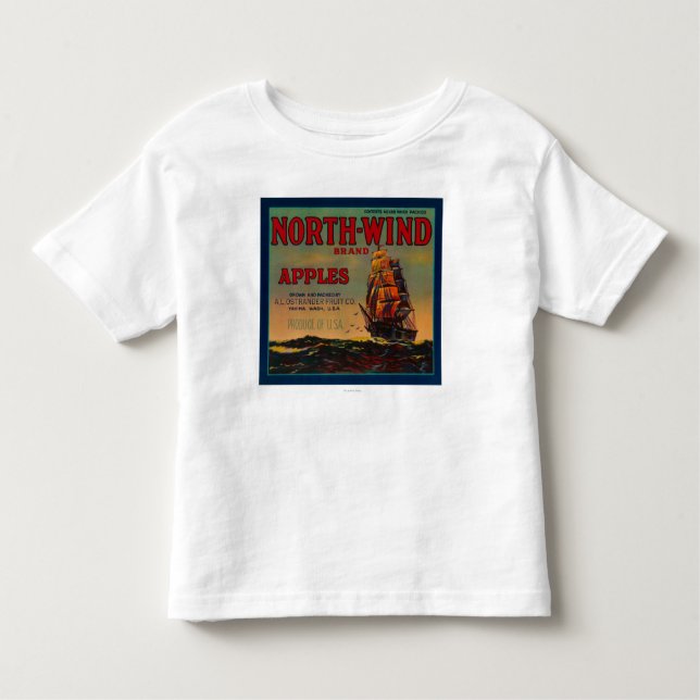Nordwind-Apple-Kiste LabelYakima, WA Kleinkind T-shirt (Vorderseite)