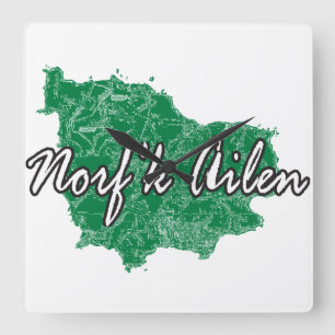 Norf'k Ailen Quadratische Wanduhr