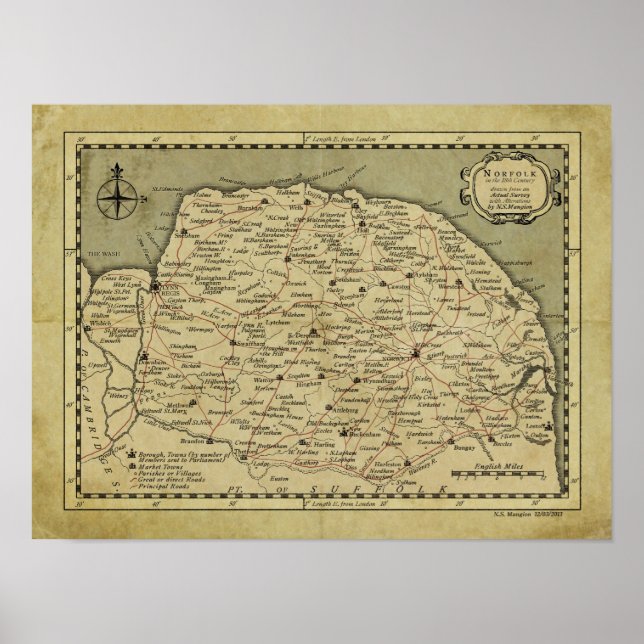 Norfolk aus dem 18. Jahrhundert Poster (Vorne)