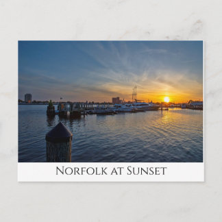 Norfolk bei Sunset Postkarte