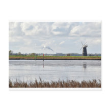 Norfolk Broads Windmühle Postkarte