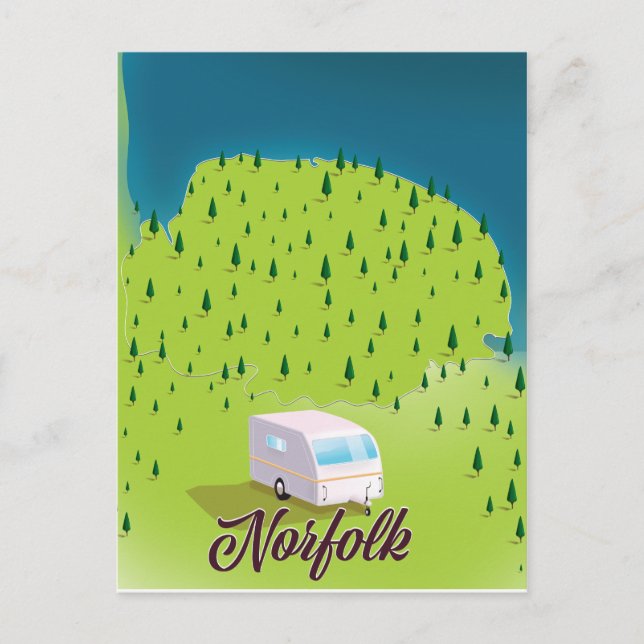Norfolk Caravan Karte (Vorderseite)