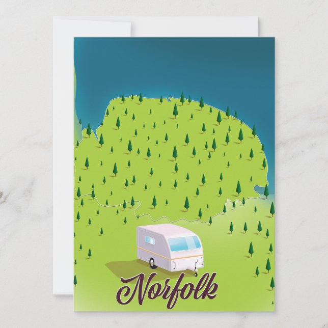 Norfolk Caravan Karte (Vorderseite)