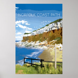 Norfolk Coast Path National Trail Reiseplakat Poster