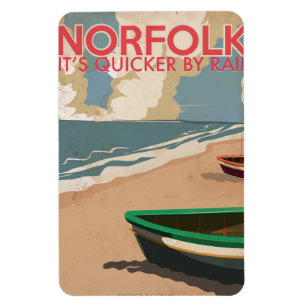 Norfolk, England Vintage Reiseposter Magnet