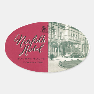 Norfolk Hotel Ovaler Aufkleber