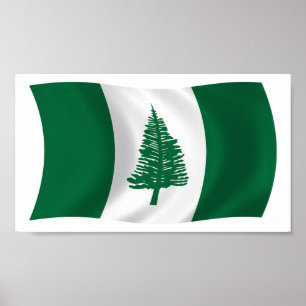 Norfolk-Insel-Flagge Poster Druck