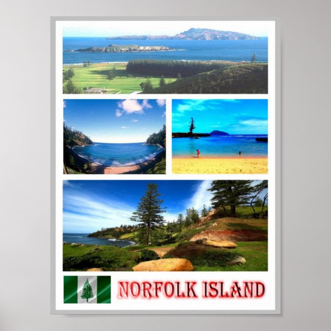 Norfolk Island - Mosaik - Poster (Vorne)