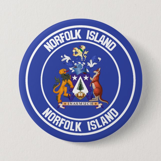 Norfolk Island Round Emblem Button (Vorderseite)