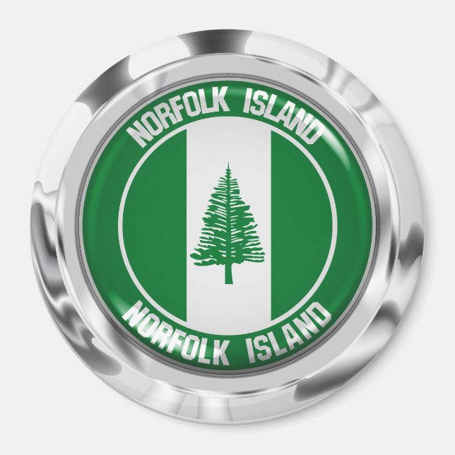 Norfolk Island Round Emblem Magnet (Vorne)