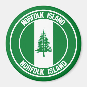 Norfolk Island Round Emblem Magnet