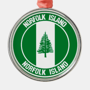Norfolk Island Round Emblem Ornament Aus Metall