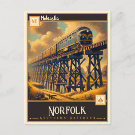 Norfolk, Nebraska | VINTAG Postkarte
