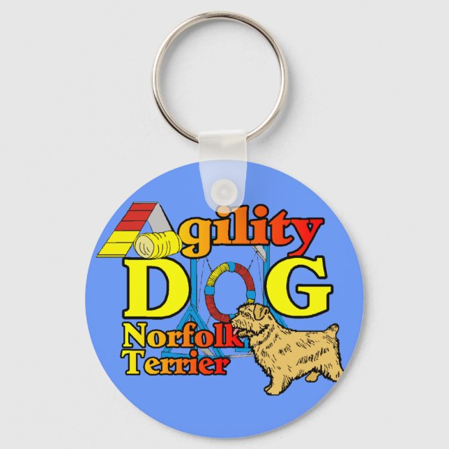 Norfolk_Terrier_Agility Schlüsselanhänger (Vorderseite)