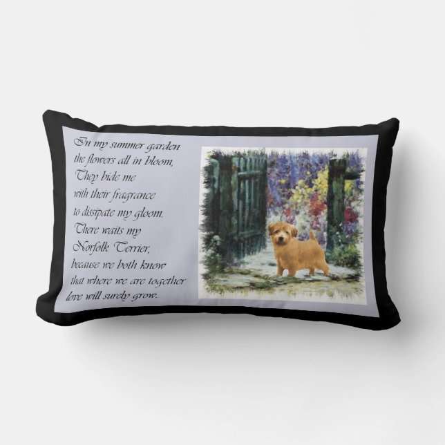 Norfolk Terrier Art Gifts Lendenkissen (Vorderseite)