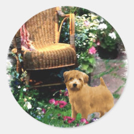 Norfolk Terrier Art Gifts Runder Aufkleber