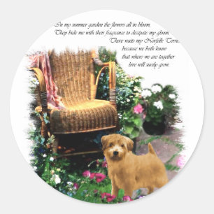 Norfolk Terrier Art Gifts Runder Aufkleber