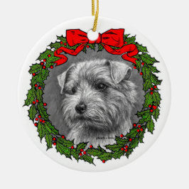 Norfolk Terrier Art von Glenda S. Harlan Keramik Ornament