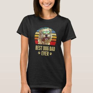 Norfolk Terrier Best Dog Vater je Retro Sunset T-Shirt
