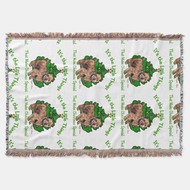 Norfolk Terrier Christmas Decke (Vorderseite)