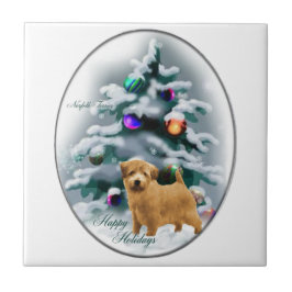 Norfolk Terrier Christmas Fliese
