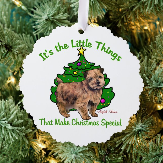 Norfolk Terrier Christmas Geschenke Ornament Karte (Insitu (Baum))
