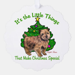 Norfolk Terrier Christmas Geschenke Ornament Karte