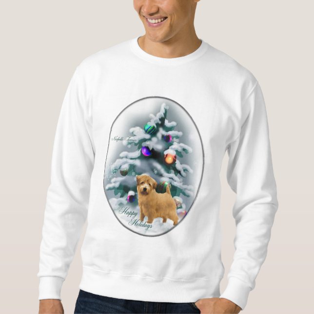 Norfolk Terrier Christmas Geschenke Sweatshirt (Vorderseite)