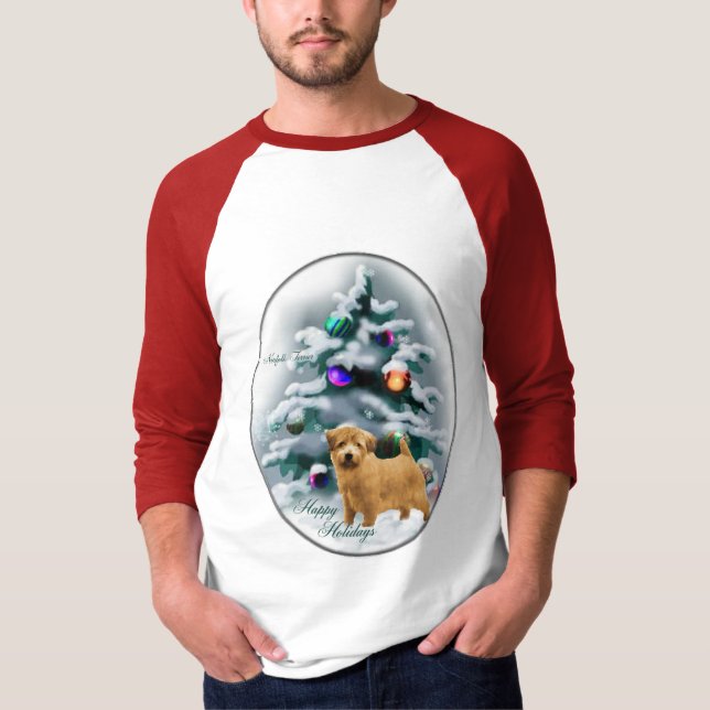 Norfolk Terrier Christmas Geschenke T-Shirt (Vorderseite)