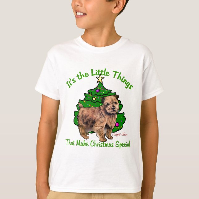 Norfolk Terrier Christmas Geschenke T-Shirt (Vorderseite)