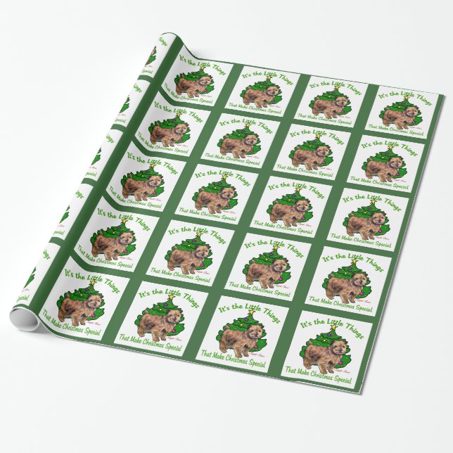 Norfolk Terrier Christmas Geschenkpapier (Ungerollt)