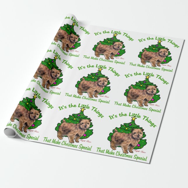 Norfolk Terrier Christmas Geschenkpapier (Ungerollt)