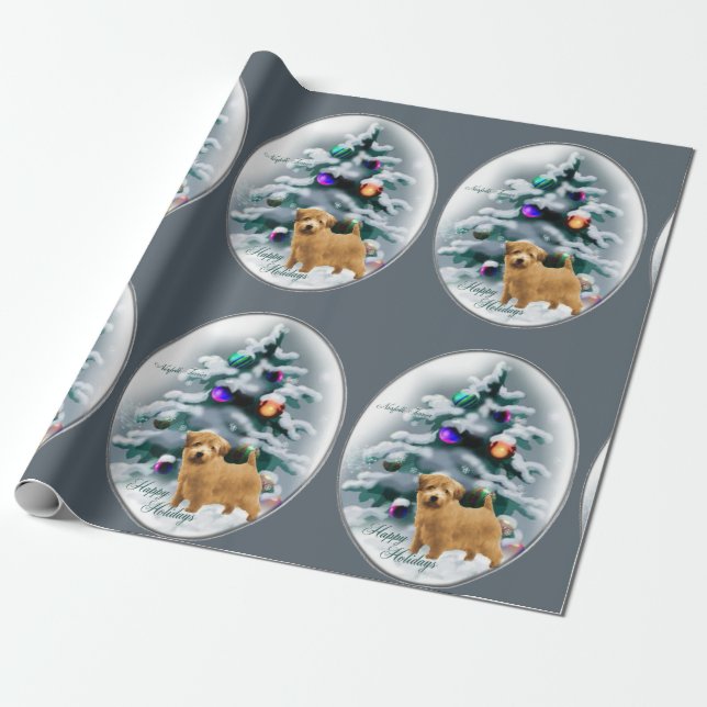Norfolk Terrier Christmas Geschenkpapier (Ungerollt)